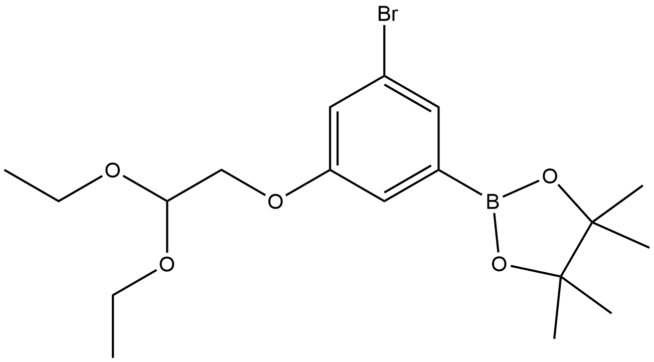 2-[3-Bromo-5-(2,2-diethoxyethoxy)phenyl]-4,4,5,5-tetramethyl-1,3,2-dioxaborolane Structure