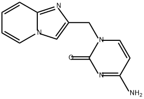 2(1H)-Pyrimidinone, 4-amino-1-(imidazo[1,2-a]pyridin-2-ylmethyl)- Structure