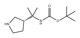 Carbamic acid, [1-methyl-1-(3R)-3-pyrrolidinylethyl]-, 1,1-dimethylethyl ester (9CI) Structure