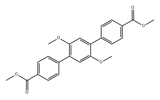 [1,1':4',1''-Terphenyl]-4,4''-dicarboxylic acid, 2',5'-dimethoxy-, 4,4''-dimethyl ester Structure