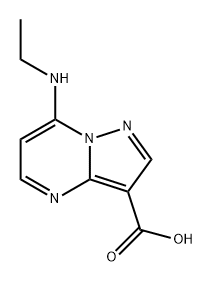 Pyrazolo[1,5-a]pyrimidine-3-carboxylic acid, 7-(ethylamino)- Structure