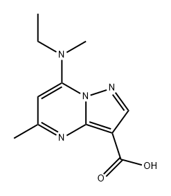 Pyrazolo[1,5-a]pyrimidine-3-carboxylic acid, 7-(ethylmethylamino)-5-methyl- Structure