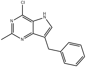 7-Benzyl-4-chloro-2-methyl-5H-pyrrolo[3,2-d]pyrimidine 구조식 이미지