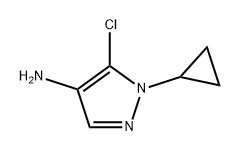 1H-Pyrazol-4-amine, 5-chloro-1-cyclopropyl- 구조식 이미지