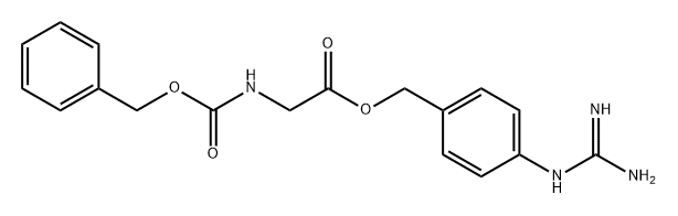 Glycine, N-[(phenylmethoxy)carbonyl]-, [4-[(aminoiminomethyl)amino]phenyl]methyl ester 구조식 이미지