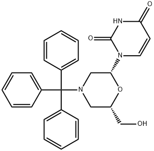7’-OH-N-trityl morpholino uracil Structure