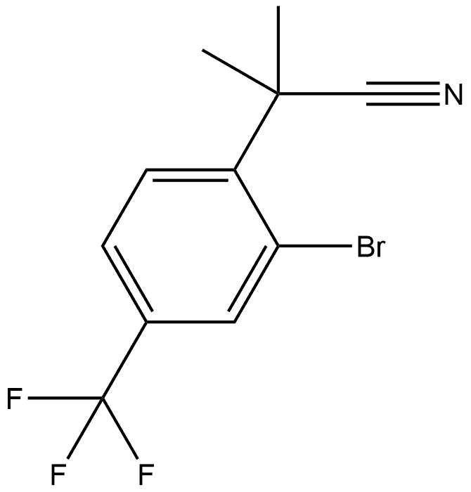 Benzeneacetonitrile, 2-bromo-α,α-dimethyl-4-(trifluoromethyl)- Structure
