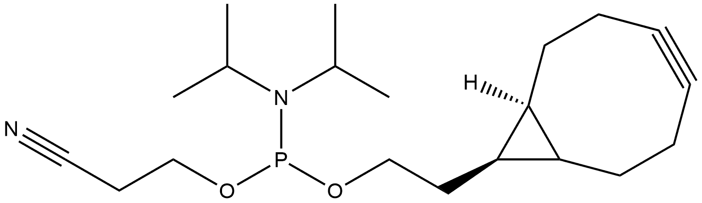 Phosphoramidous acid, N,N-bis(1-methylethyl)-, 2-(1α,8α,9β)-bicyclo[6.1.0]non-4-yn-9-ylethyl 2-cyanoethyl ester Structure