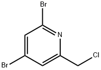 Pyridine, 2,4-dibromo-6-(chloromethyl)- Structure