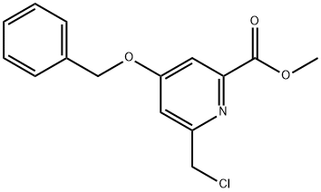 2-Pyridinecarboxylic acid, 6-(chloromethyl)-4-(phenylmethoxy)-, methyl ester Structure