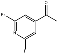1-(2-Bromo-6-fluoropyridin-4-YL)ethanone Structure