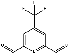 2,6-Pyridinedicarboxaldehyde, 4-(trifluoromethyl)- Structure