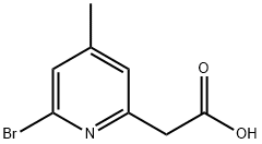 2-Pyridineacetic acid, 6-bromo-4-methyl- Structure