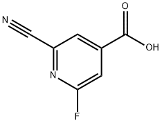4-Pyridinecarboxylic acid, 2-cyano-6-fluoro- Structure