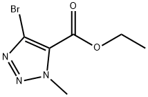 1H-1,2,3-Triazole-5-carboxylic acid, 4-bromo-1-methyl-, ethyl ester 구조식 이미지