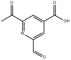 2-ACETYL-6-FORMYLISONICOTINIC ACID Structure