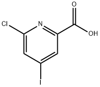 2-Pyridinecarboxylic acid, 6-chloro-4-iodo- 구조식 이미지