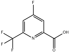 2-Pyridinecarboxylic acid, 4-fluoro-6-(trifluoromethyl)- Structure