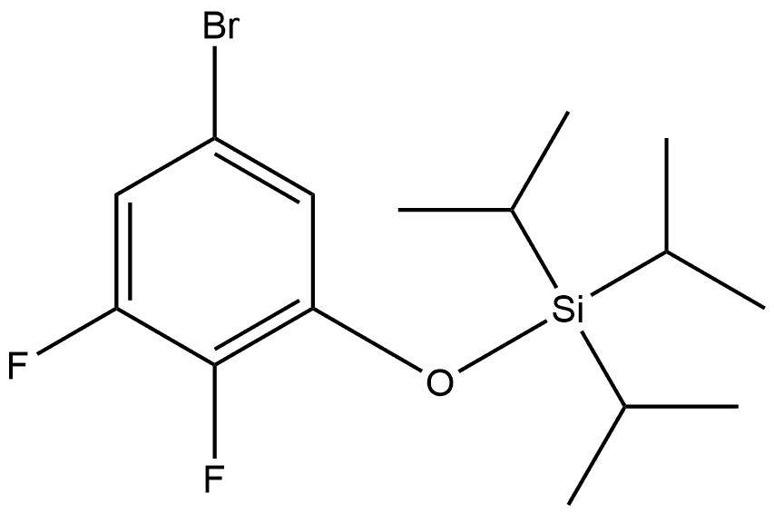 5-Bromo-1,2-difluoro-3-[[tris(1-methylethyl)silyl]oxy]benzene Structure