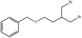 ((4-bromo-3-(bromomethyl)butoxy)methyl)benzene Structure