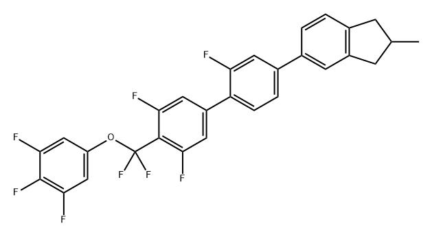 1H-Indene, 5-[4'-[difluoro(3,4,5-trifluorophenoxy)methyl]-2,3',5'-trifluoro[1,1'-biphenyl]-4-yl]-2,3-dihydro-2-methyl- Structure