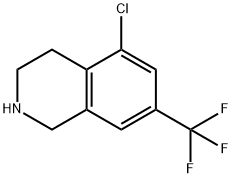 Isoquinoline, 5-chloro-1,2,3,4-tetrahydro-7-(trifluoromethyl)- Structure