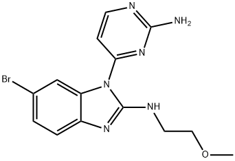 1-(2-Amino-4-pyrimidinyl)-6-bromo-N-(2-methoxyethyl)-1H-benzimidazol-2-amine Structure