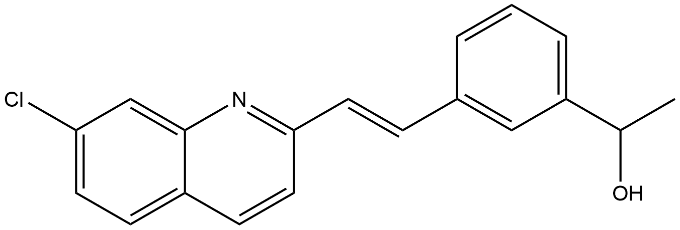 Benzenemethanol, 3-[(1E)-2-(7-chloro-2-quinolinyl)ethenyl]-α-methyl- Structure