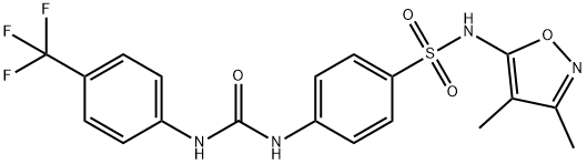 Benzenesulfonamide, N-(3,4-dimethyl-5-isoxazolyl)-4-[[[[4-(trifluoromethyl)phenyl]amino]carbonyl]amino]- 구조식 이미지