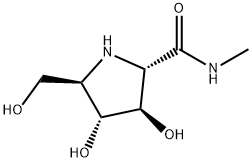 (2S,3R,4R,5R)-3,4-Dihydroxy-5-(hydroxymethyl)-N-methyl-2-pyrrolidine carboxamide Structure