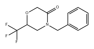 3-Morpholinone, 4-(phenylmethyl)-6-(trifluoromethyl)- Structure