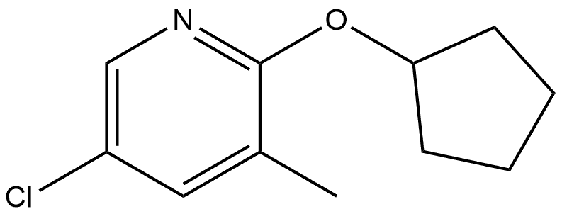 5-Chloro-2-(cyclopentyloxy)-3-methylpyridine Structure