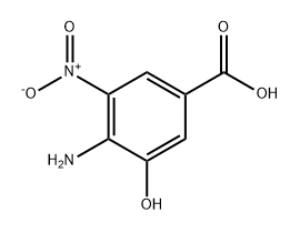 Benzoic acid, 4-amino-3-hydroxy-5-nitro- Structure