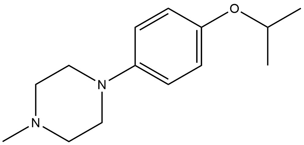 1-Methyl-4-[4-(1-methylethoxy)phenyl]piperazine Structure