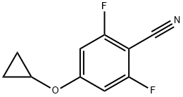 Benzonitrile, 4-(cyclopropyloxy)-2,6-difluoro- 구조식 이미지