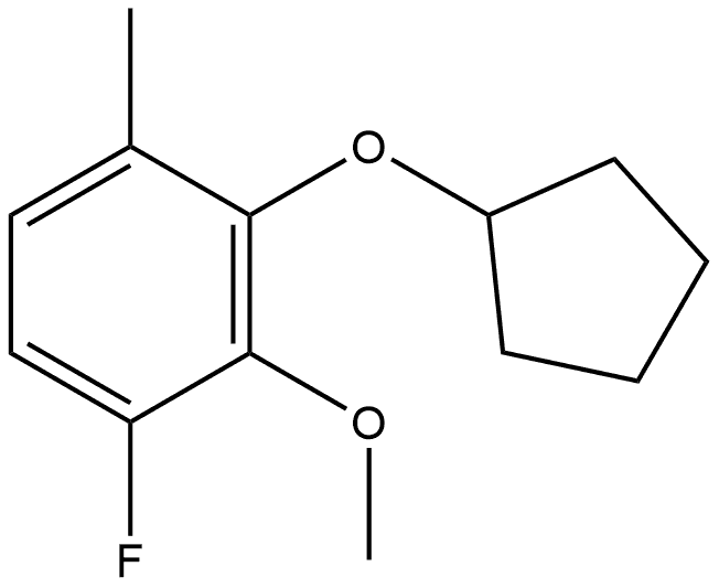 2-(Cyclopentyloxy)-4-fluoro-3-methoxy-1-methylbenzene Structure