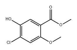 Benzoic acid, 4-chloro-5-hydroxy-2-methoxy-, methyl ester 구조식 이미지