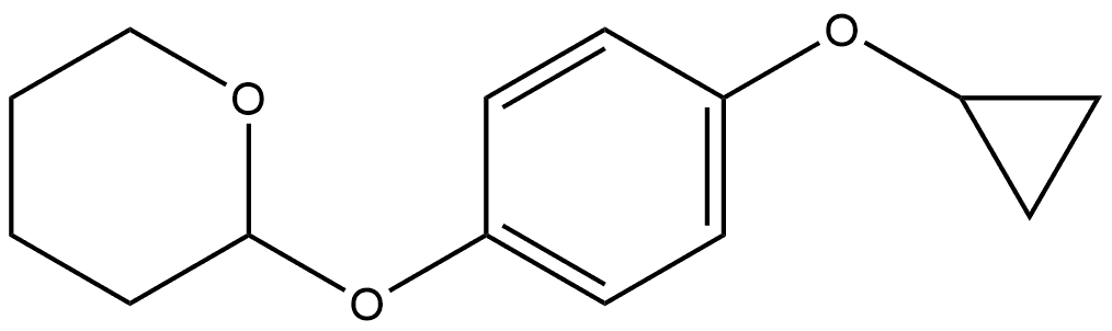 2-[4-(Cyclopropyloxy)phenoxy]tetrahydro-2H-pyran Structure