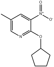 2-(cyclopentyloxy)-5-methyl-3-nitropyridine Structure