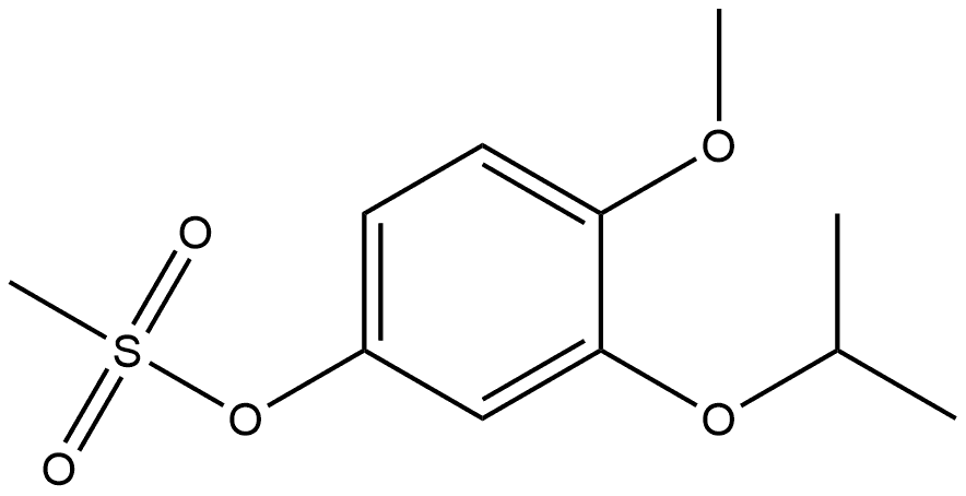 Phenol, 4-methoxy-3-(1-methylethoxy)-, 1-methanesulfonate Structure