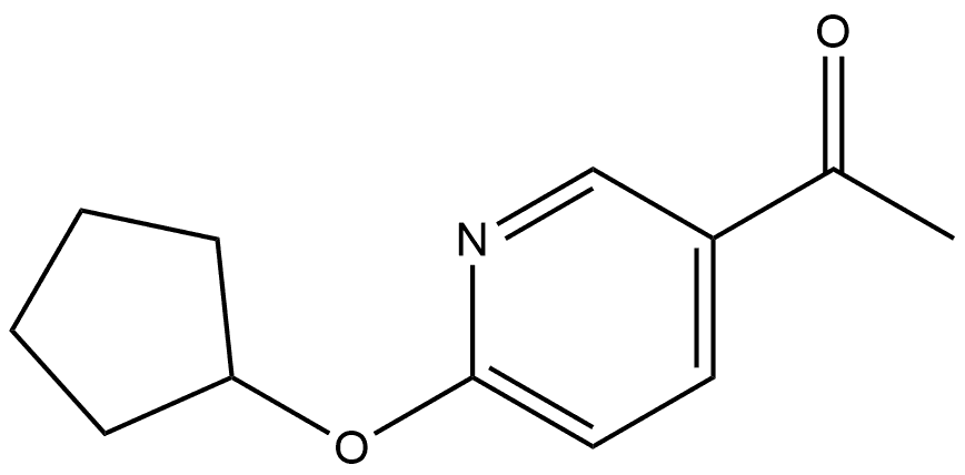 1-[6-(Cyclopentyloxy)-3-pyridinyl]ethanone Structure