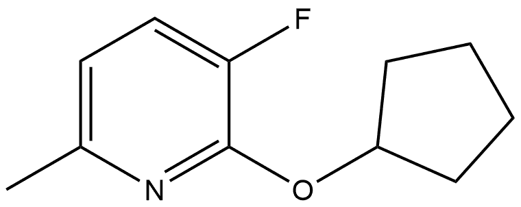 2-(Cyclopentyloxy)-3-fluoro-6-methylpyridine Structure