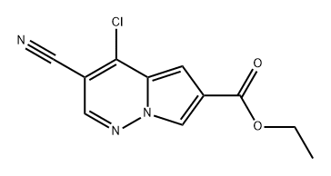 Pyrrolo[1,2-b]pyridazine-6-carboxylic acid, 4-chloro-3-cyano-, ethyl ester Structure