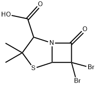 4-Thia-1-azabicyclo[3.2.0]heptane-2-carboxylic acid, 6,6-dibromo-3,3-dimethyl-7-oxo- Structure