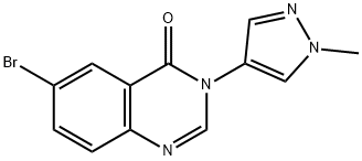 6-bromo-3-(1-methyl-1H-pyrazol-4-yl)quinazolin-4(3H)-one Structure