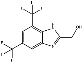1H-Benzimidazole-2-methanol, 5,7-bis(trifluoromethyl)- 구조식 이미지