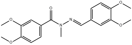 Benzoic acid, 3,4-dimethoxy-, (2E)-2-[(3,4-dimethoxyphenyl)methylene]-1-methylhydrazide Structure