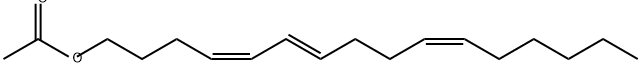 4,6,10-Hexadecatrien-1-ol, acetate, (Z,E,Z)- (9CI) Structure