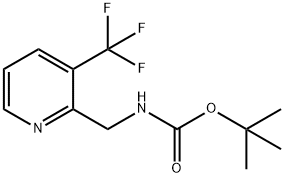 Carbamic acid, N-[[3-(trifluoromethyl)-2-pyridinyl]methyl]-, 1,1-dimethylethyl ester Structure