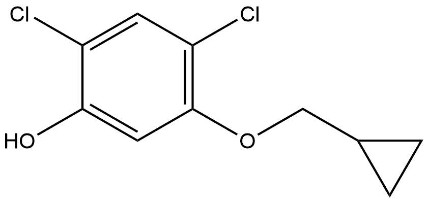 2,4-Dichloro-5-(cyclopropylmethoxy)phenol Structure